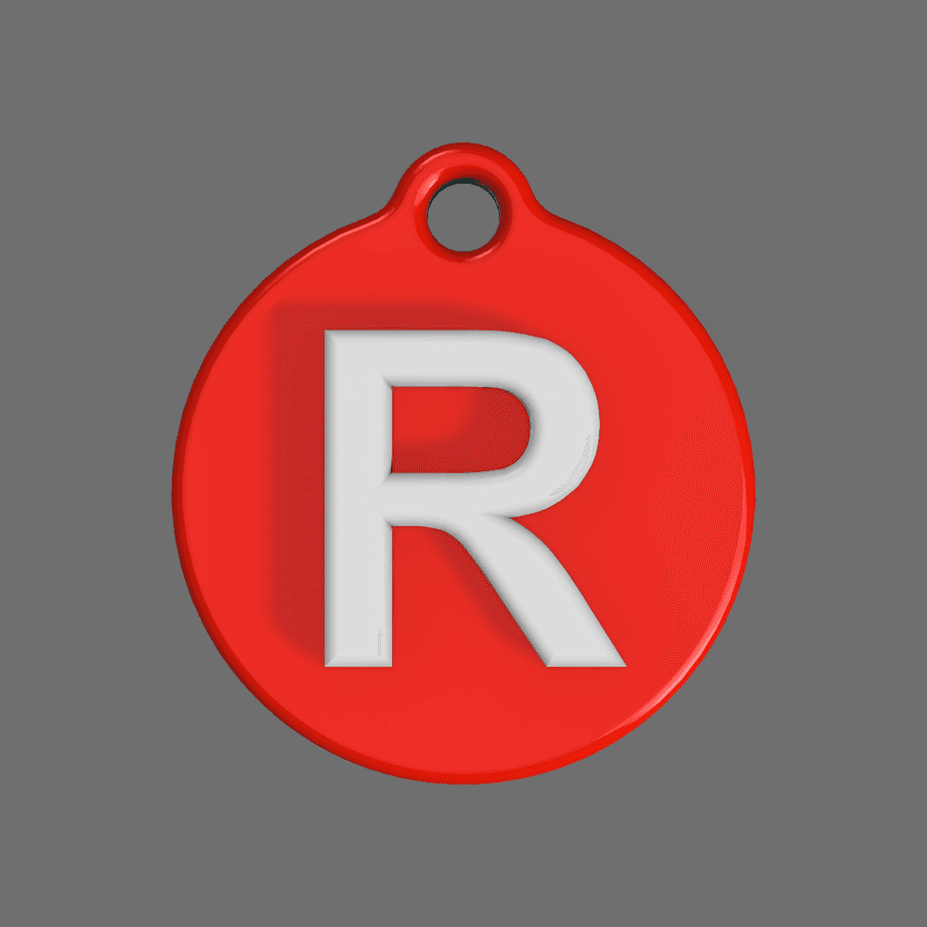 A-Z Initial Keychains 3d model