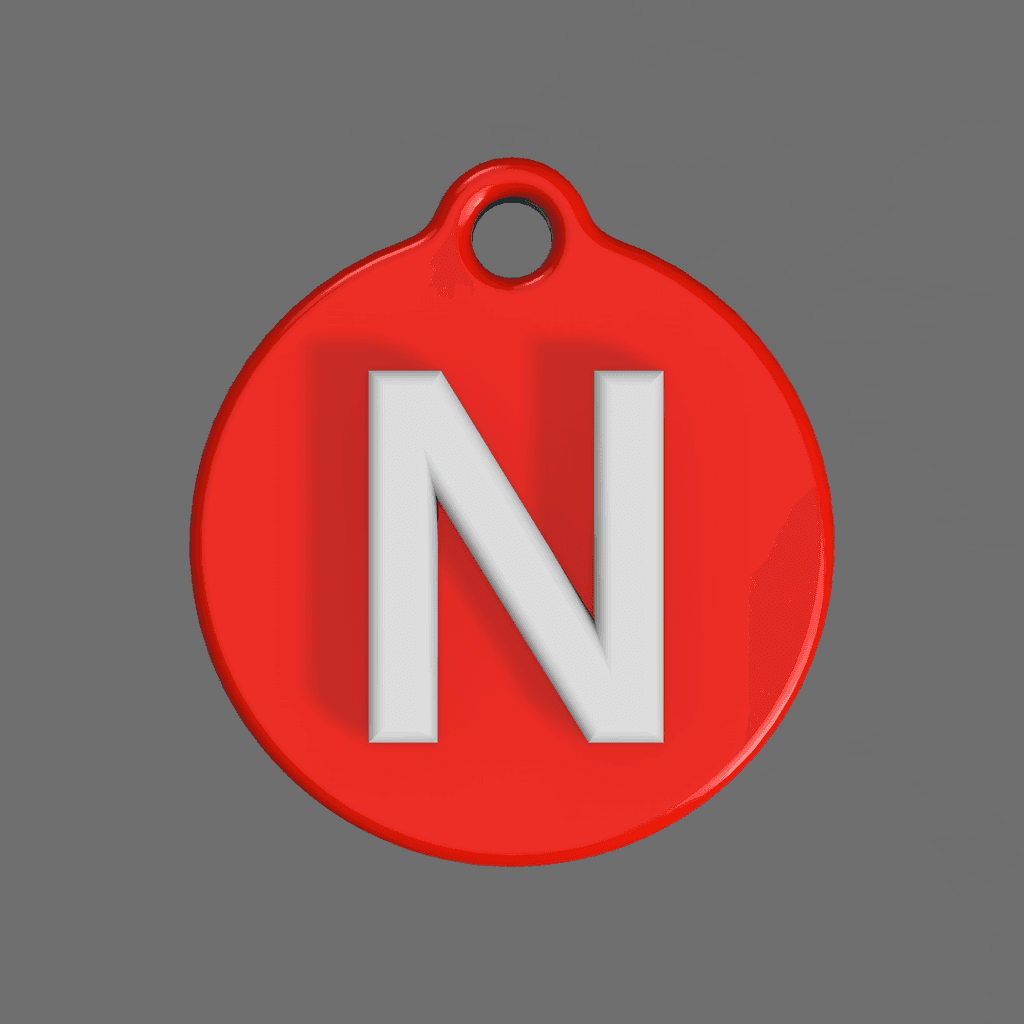 A-Z Initial Keychains 3d model