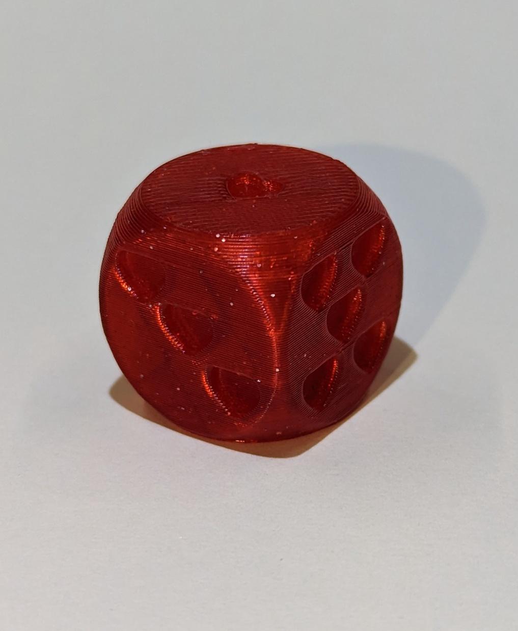 Love Dice - Love Dice in transparent glitter red. - 3d model