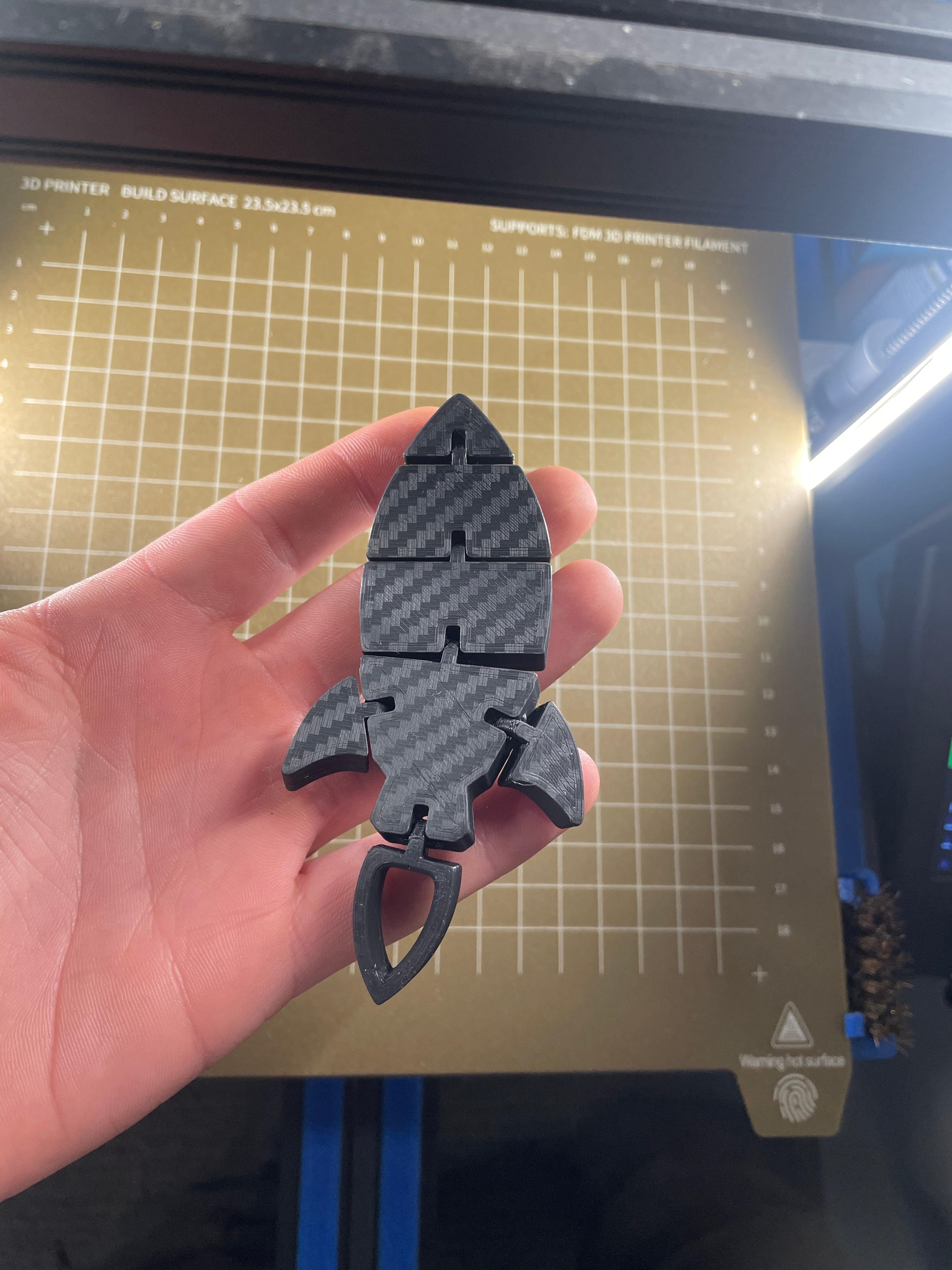 Flexi-Rocket Keychain 3d model