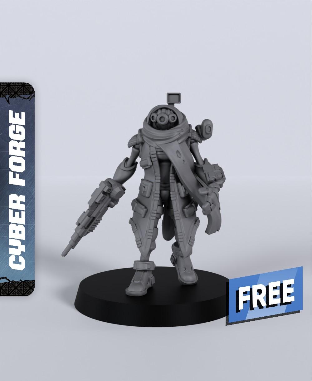 Drodd Sinclair - With Free Cyberpunk Dragon Warhammer - 40k Sci-Fi Gift Ideas for RPG and Wargamers 3d model