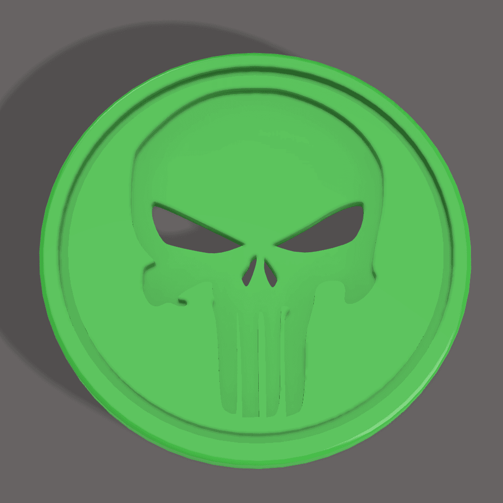 Punisher Coin 3d model