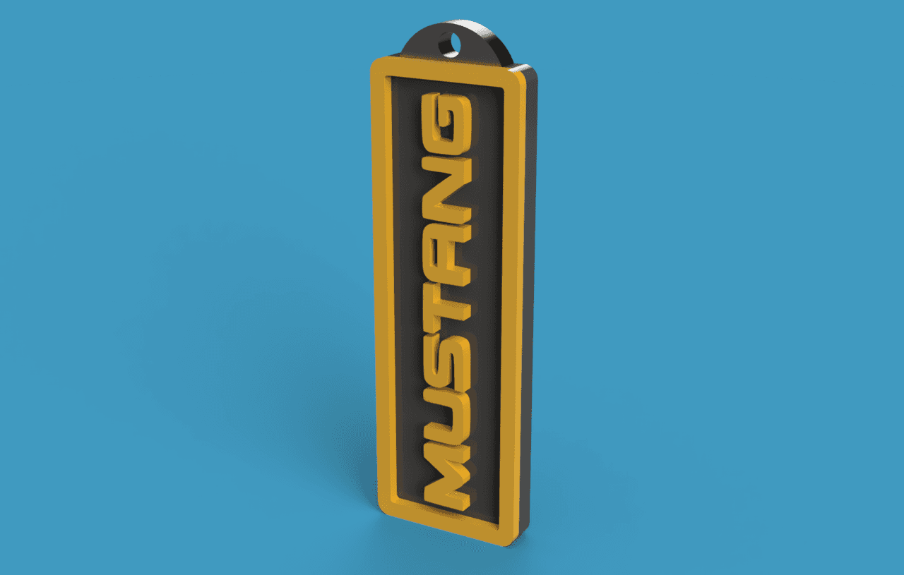 Mustang Key Chain Simple 3d model