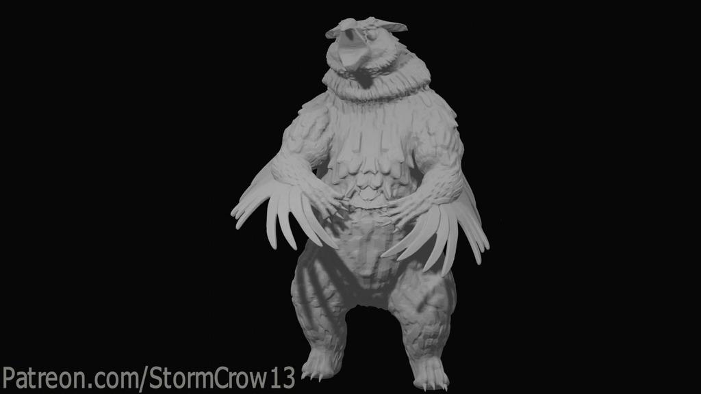 Owlbear through the ages- Pathfinder 2nd Edition  3d model