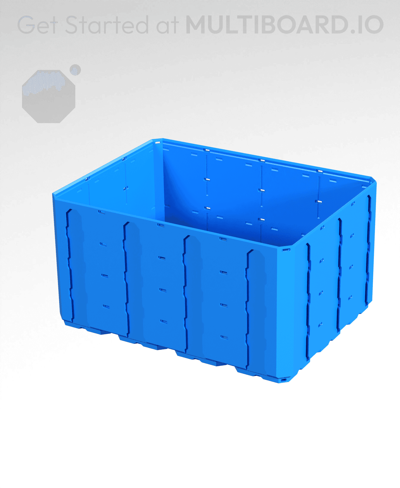 4x3x2 - Topped Multipoint Rail - Multibin Shell 3d model