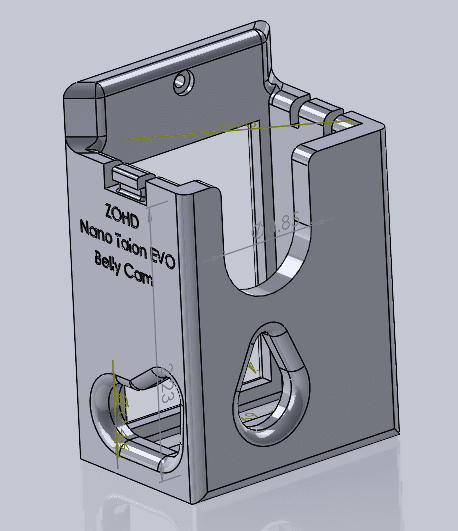 Action Cam Screw Down Mount  3d model