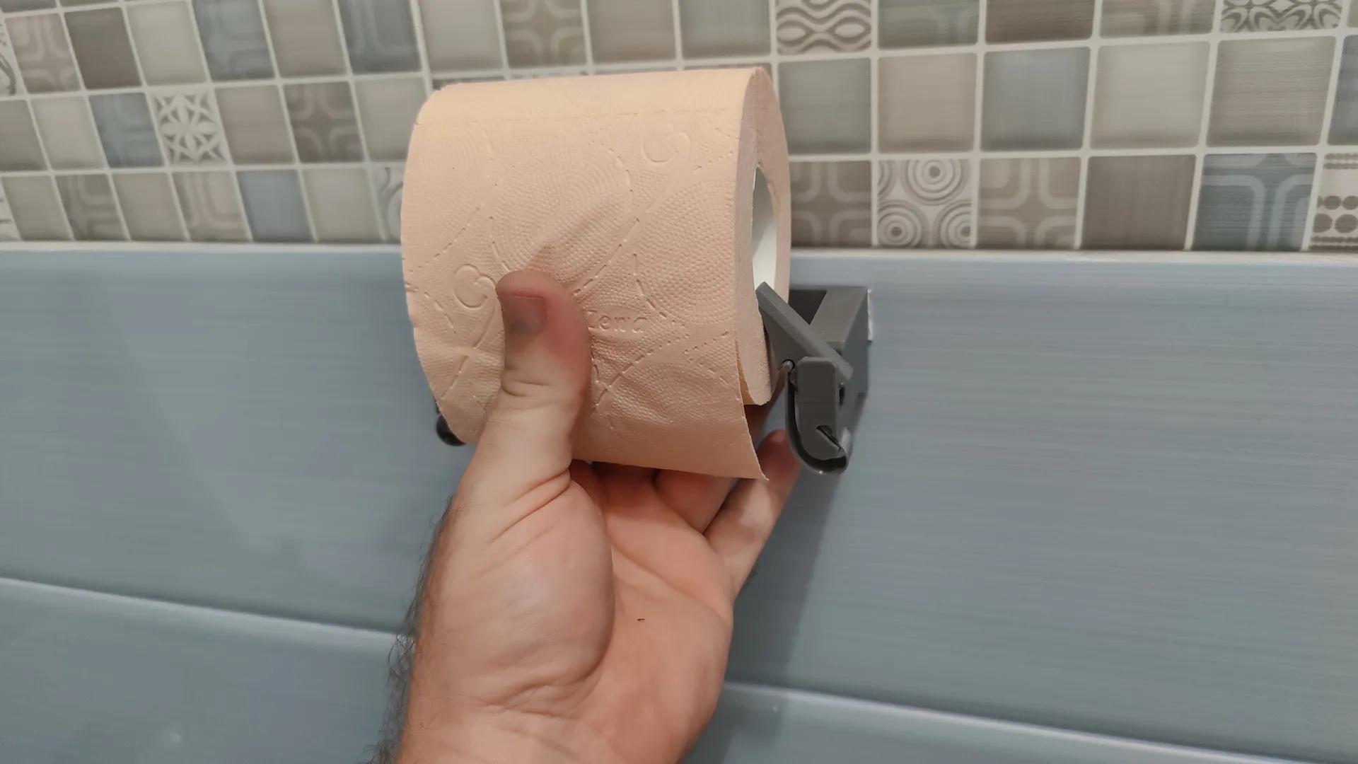 Toilet Paper Holder - print in place/quick load and release 3d model