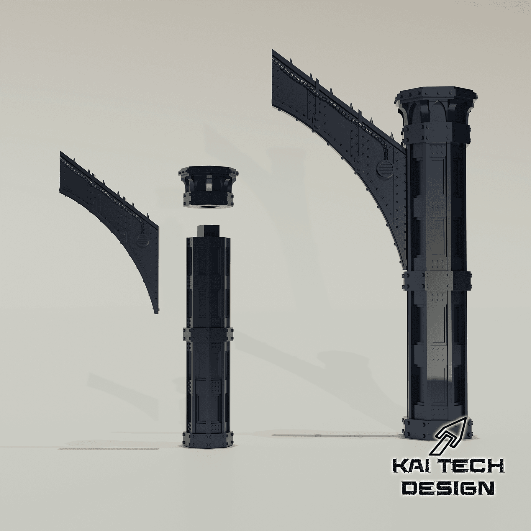 Gothic statues tabletop gothic terrain 3d model