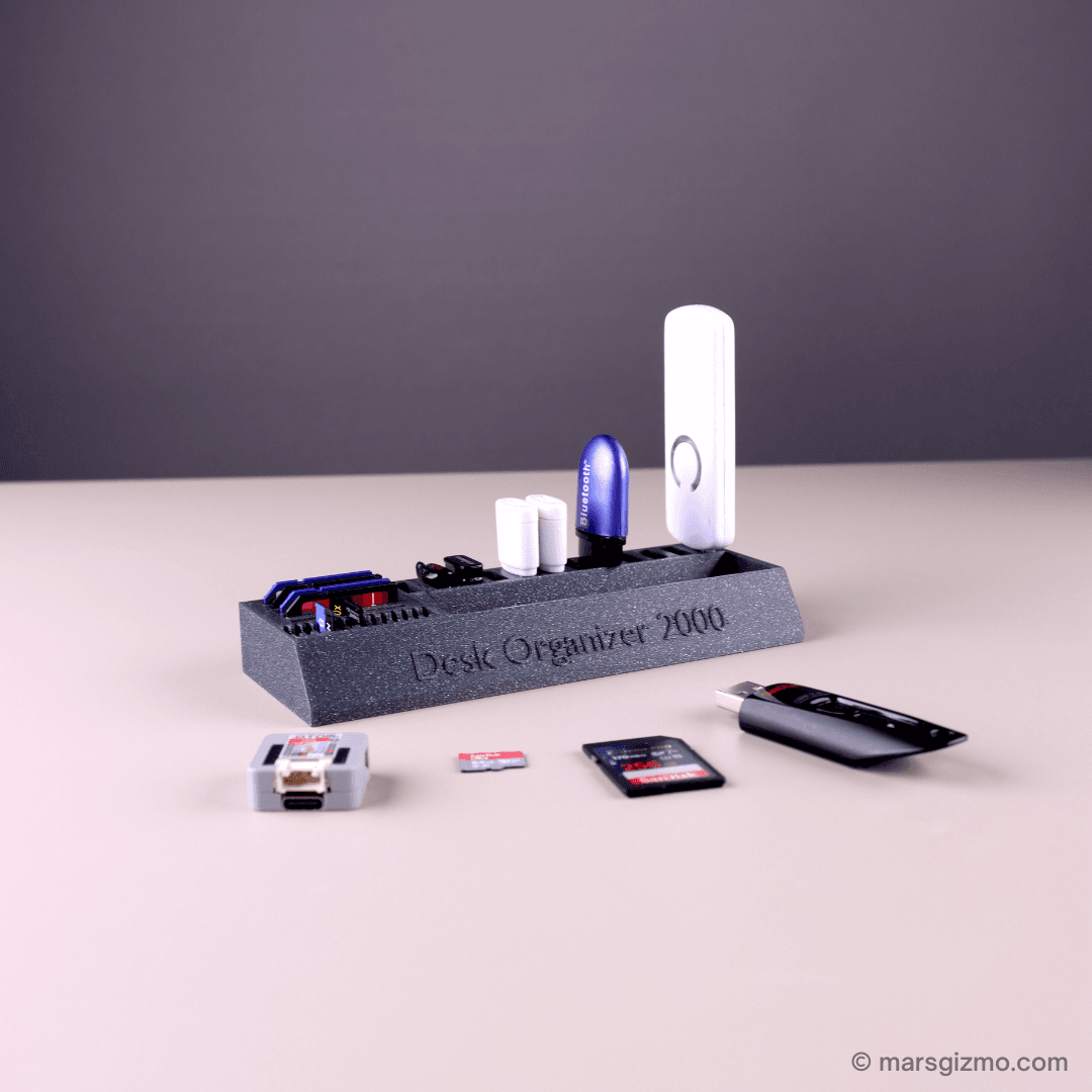 USB Stick, SD Card organizer - Check it in my video: https://youtu.be/xNJVD7vmkEY

My website: https://www.marsgizmo.com - 3d model