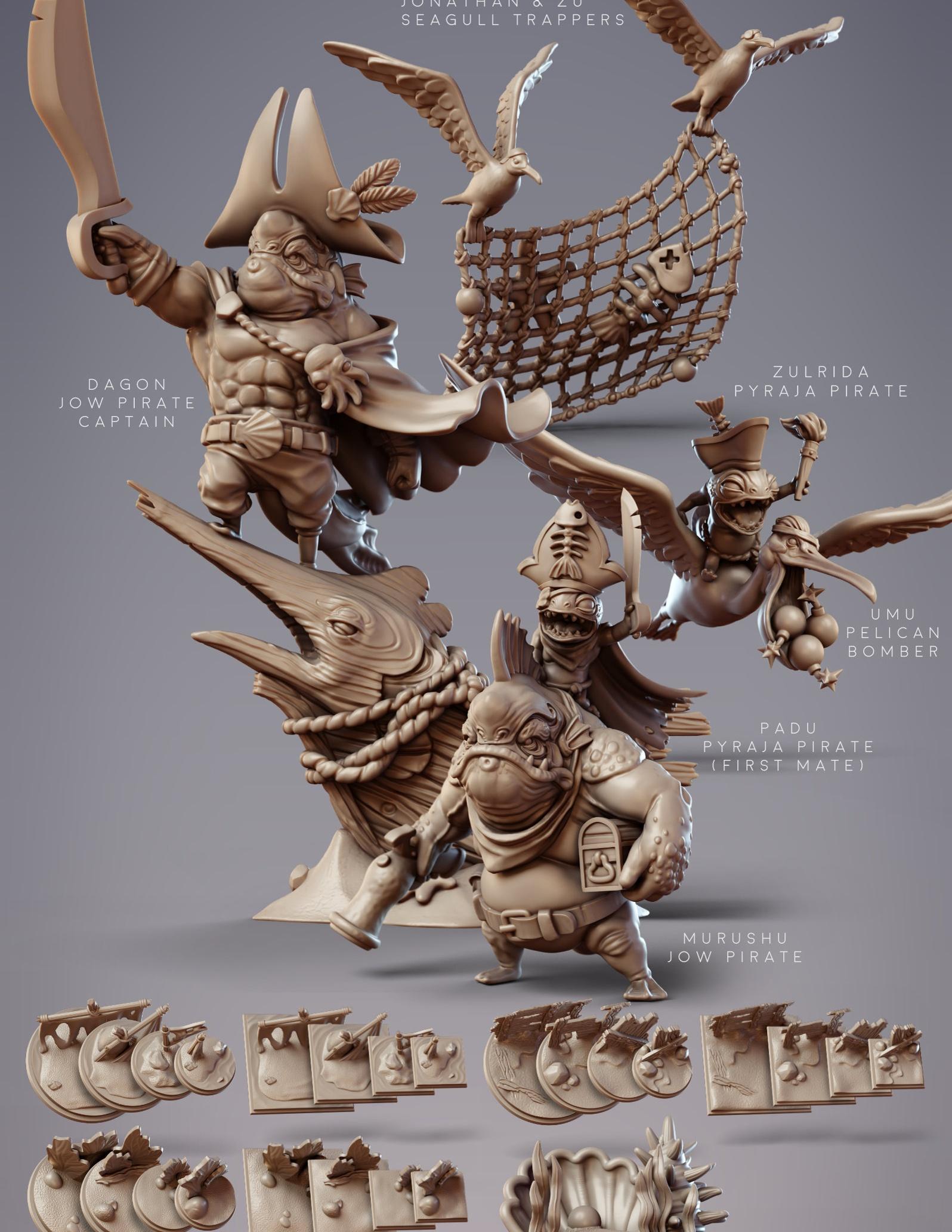 CobraMode 53 July 2024 Release - Sommos Fishfolk Pirates 3d model