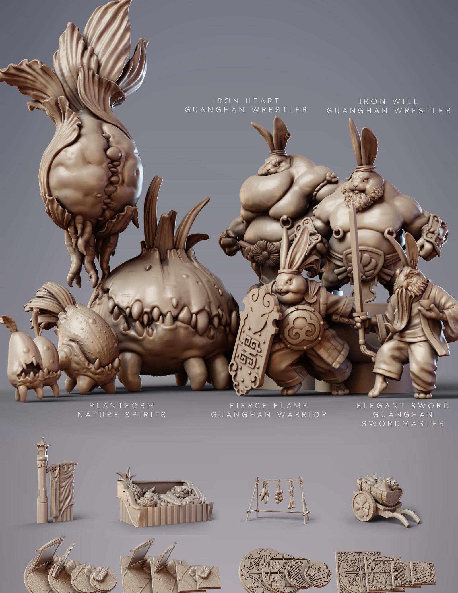 CobraMode 54 August 2024 Release - Nature Spirits VS Guanghan Rabbitfolk 3d model