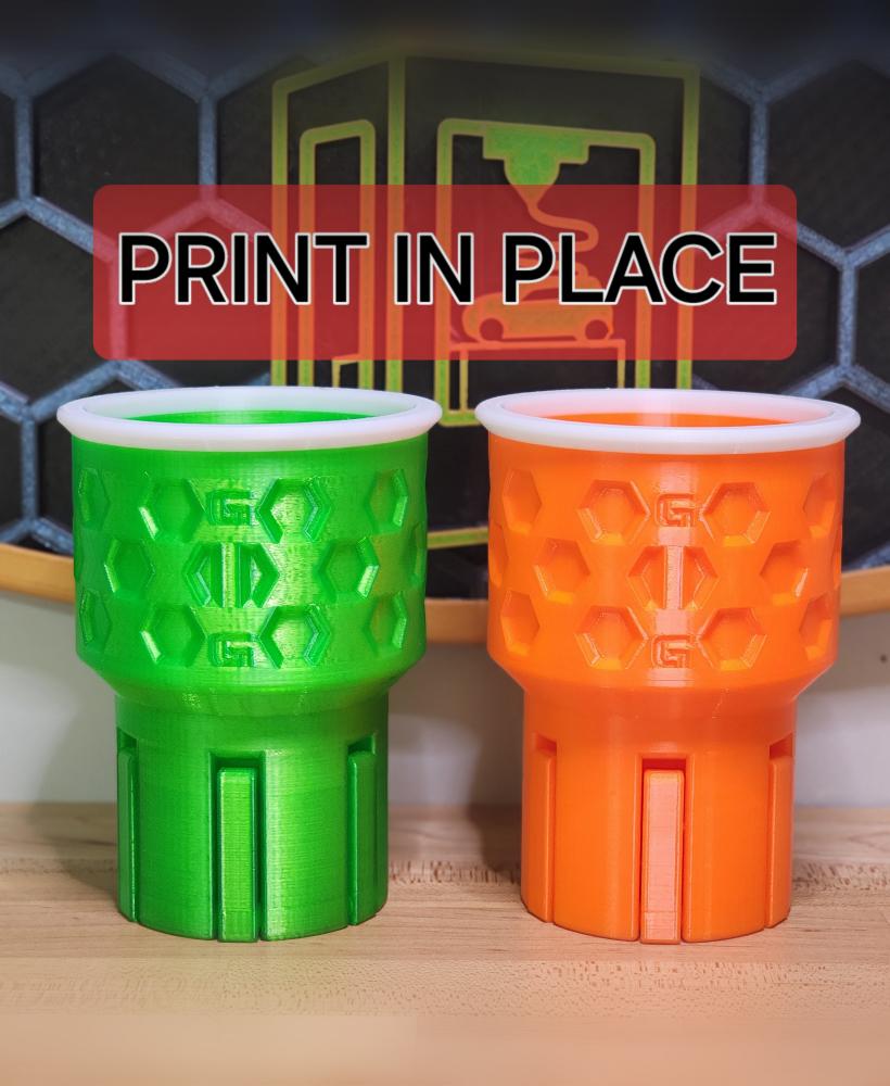 Cup Holder Adapter Locking Print In Place 3d model