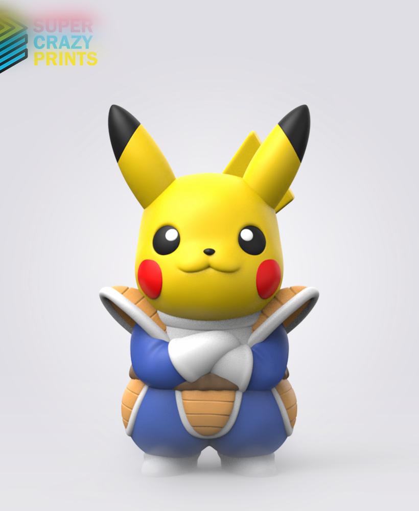 Pikachu Vegeta (Easy Print No Supports) 3d model