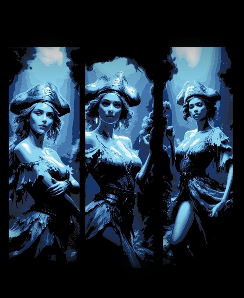 Davey's Locker claims the lives of Pirate Beauties - Set of Bookmarks 3d model