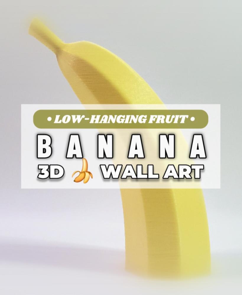 Decorative Banana :: 'Low-Hanging Fruit' Pop-Out 3D Wall Art Collection 3d model