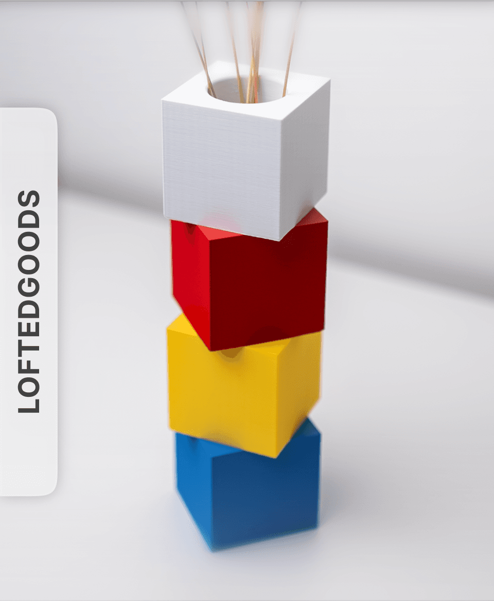 Block Vase by LoftedGoods 3d model