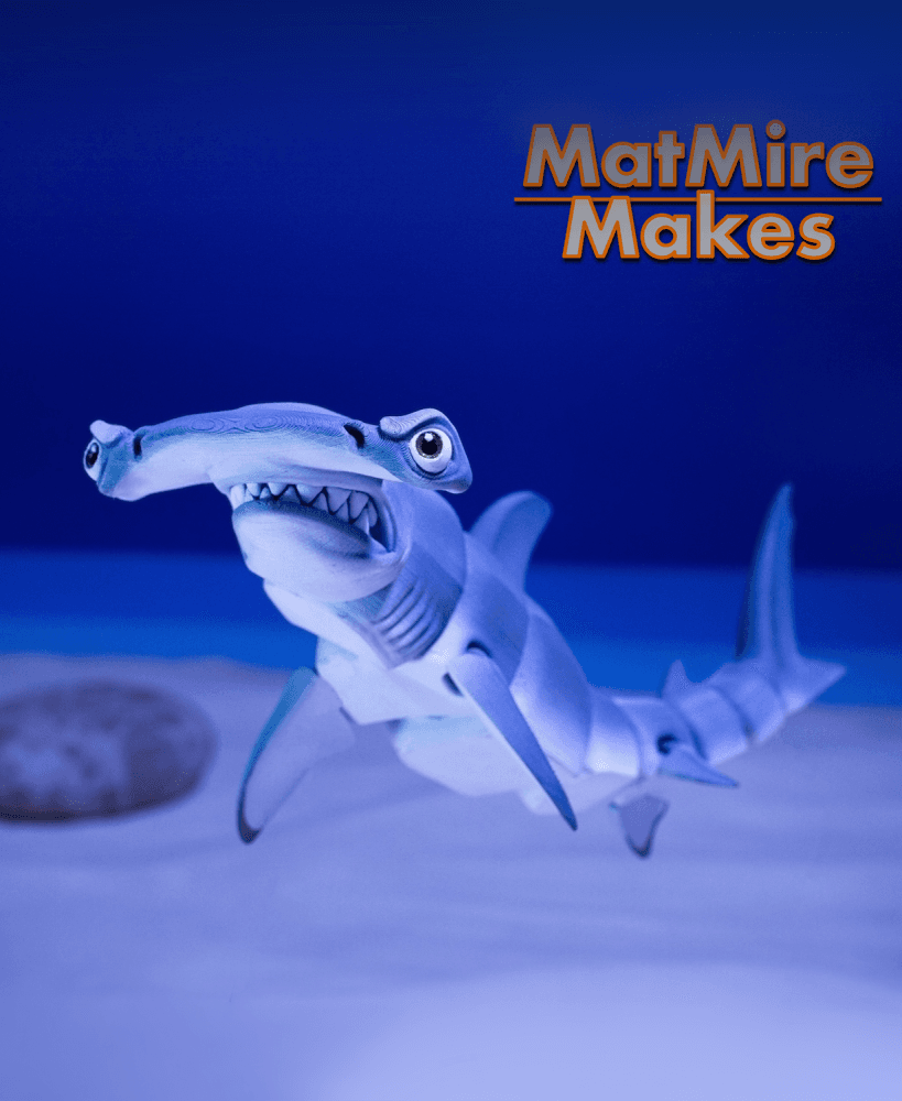 Hammerhead Shark - Articulated Figure 3d model