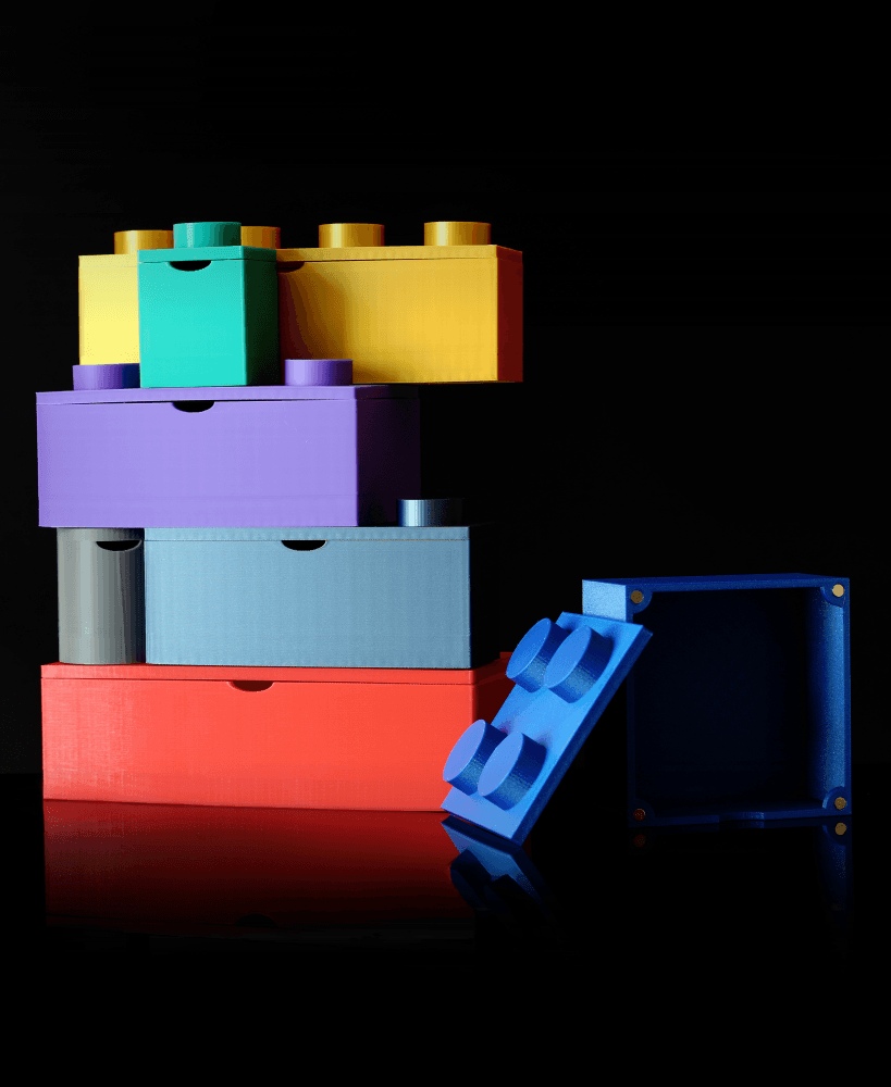 Brick Storage - Magnetic, Modular Storage System 3d model