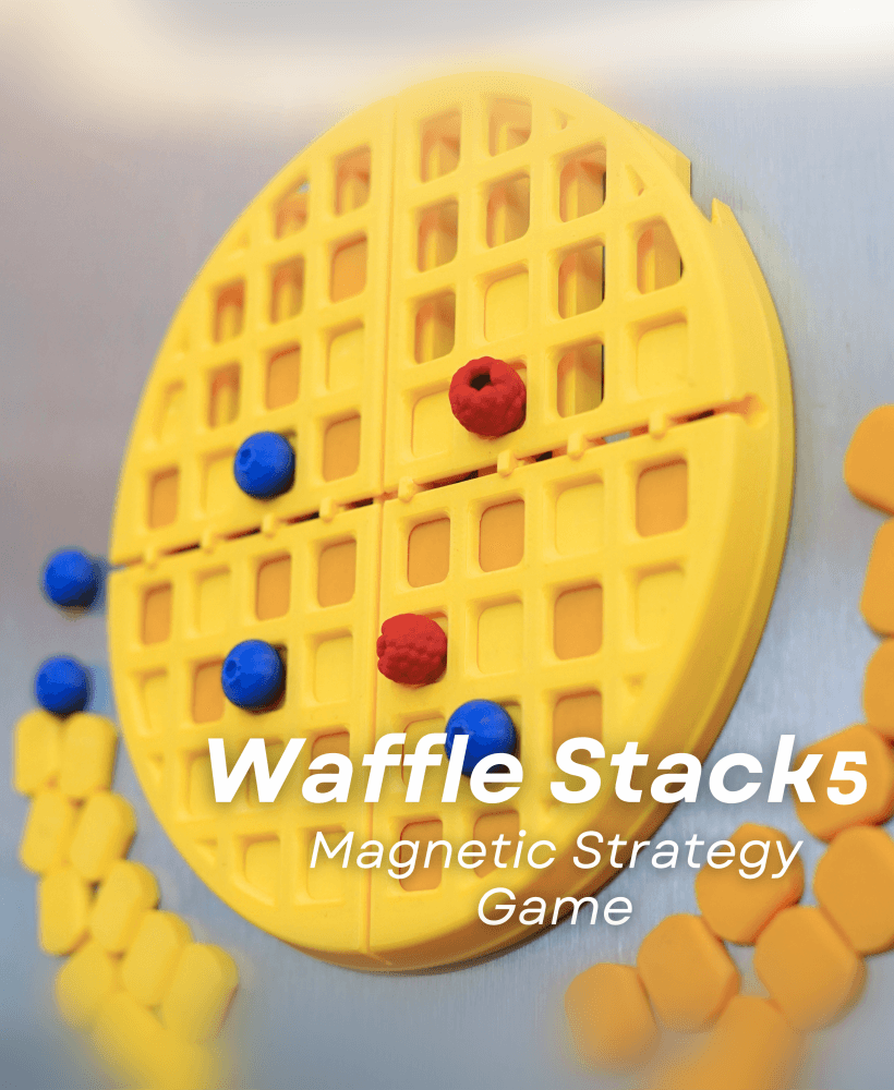 Waffle Stacks - Stack 5 Magnetic Strategy Game 3d model