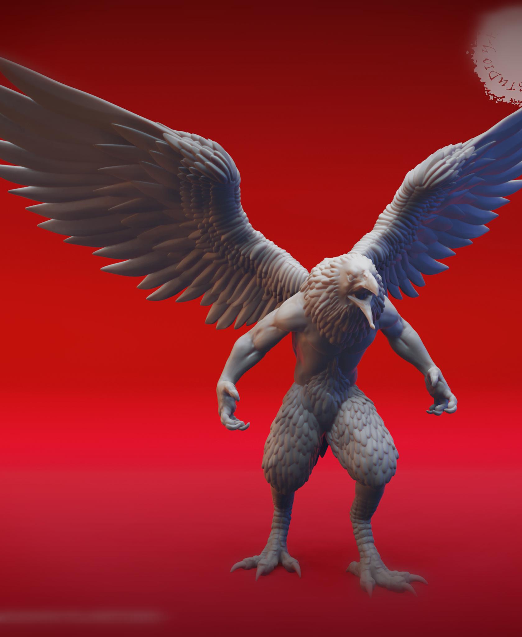 Wereraven - Tabletop Miniature 3d model