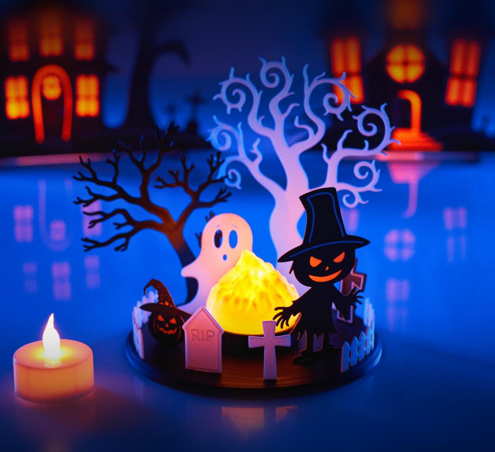 Cute Halloween Diorama 3d model