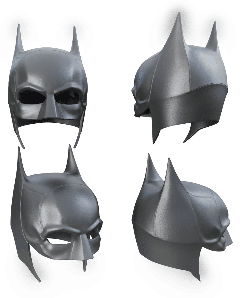 Batman Mask Cosplay Ready 3d model