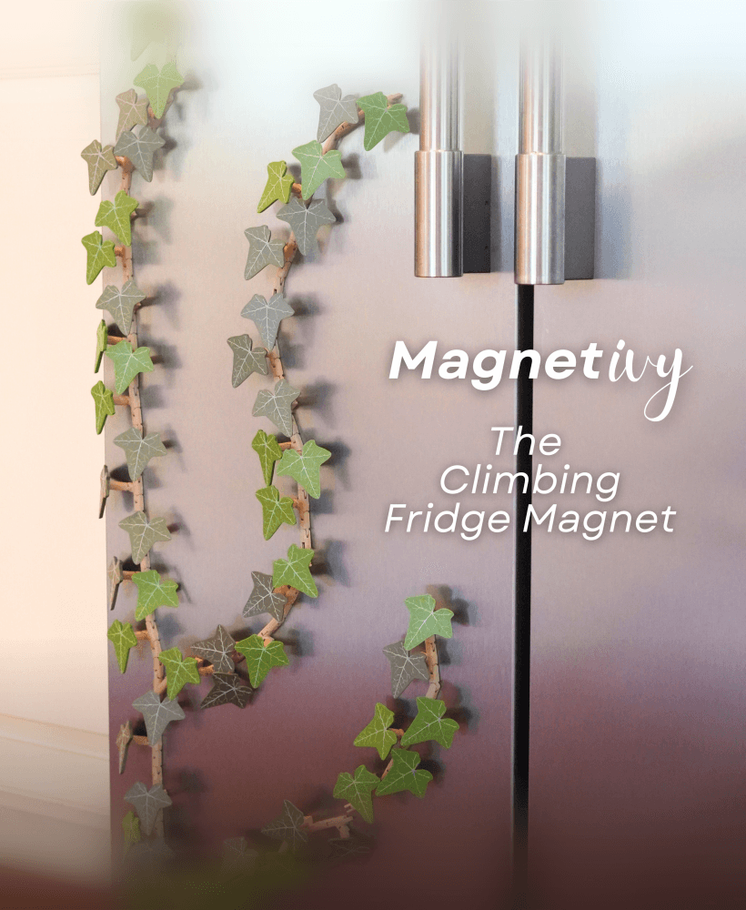 Magnetivy - English Ivy Fridge Magnet with Articulating Stems - Print in Place Hinges 3d model