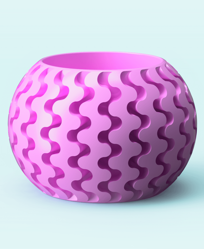 Faceted Wave Planter 3d model