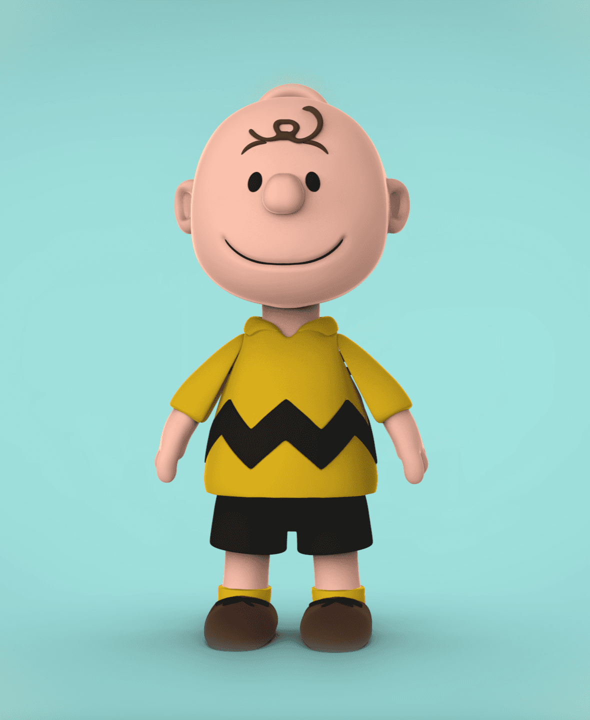 FLEXI Charlie Brown -Keychain/Bag Dangle 3d model
