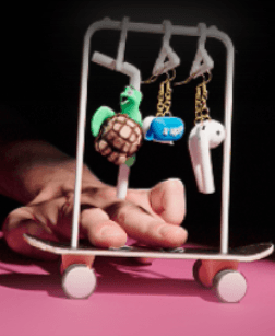 Skateboard Earring Stand 3d model