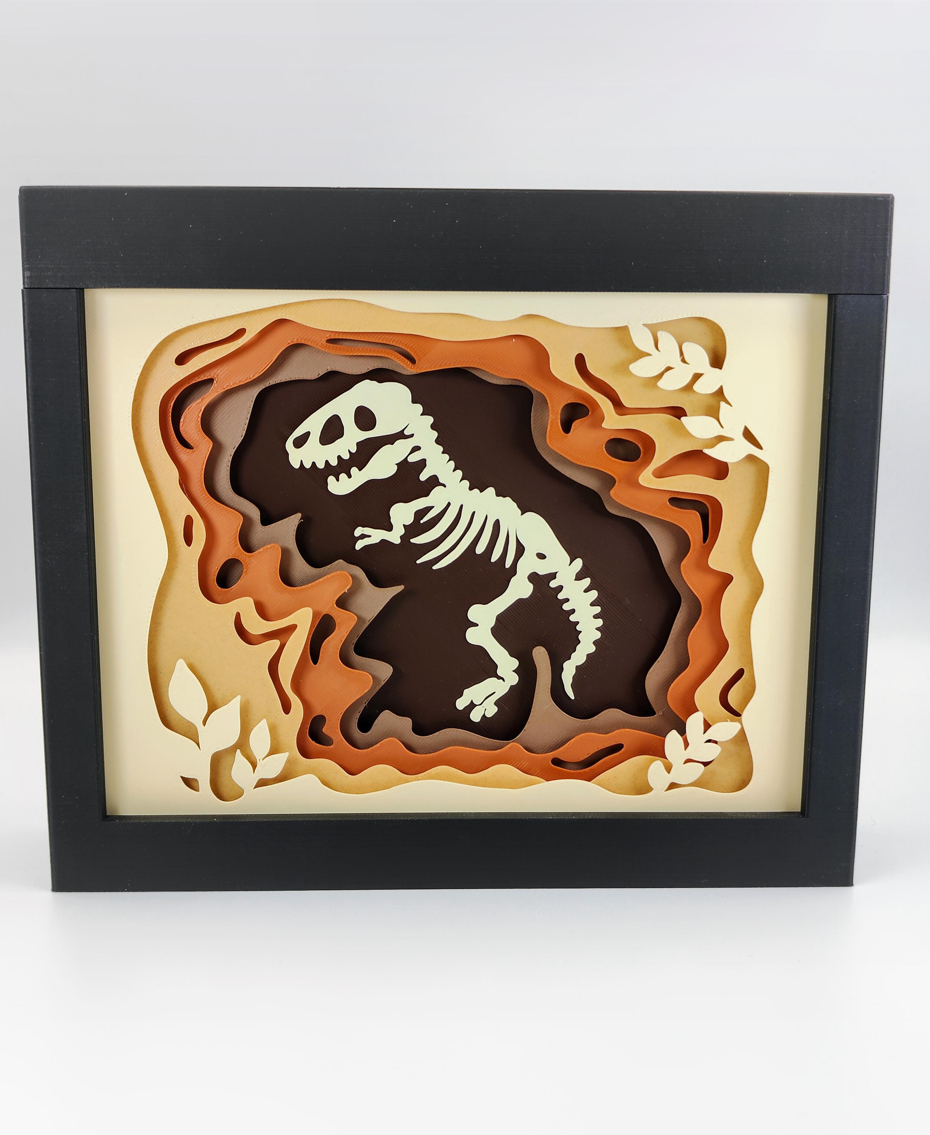 Dinosaur Shadow Box (B) 3d model