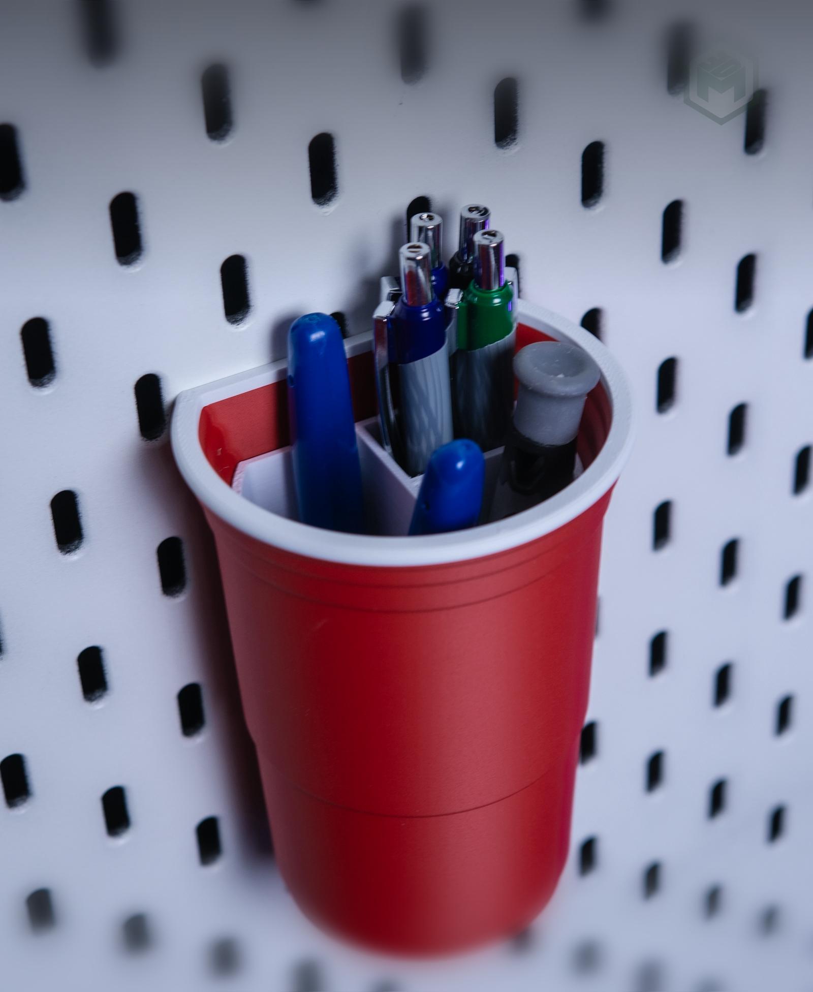 Solo Cup IKEA Skadis Organizer with Divider Inserts 3d model