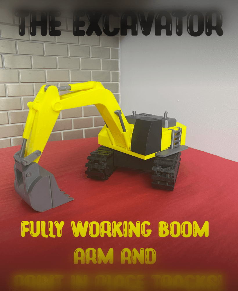 The First Ever Fully Working Excavator ** No AMS, No supports ** 3d model