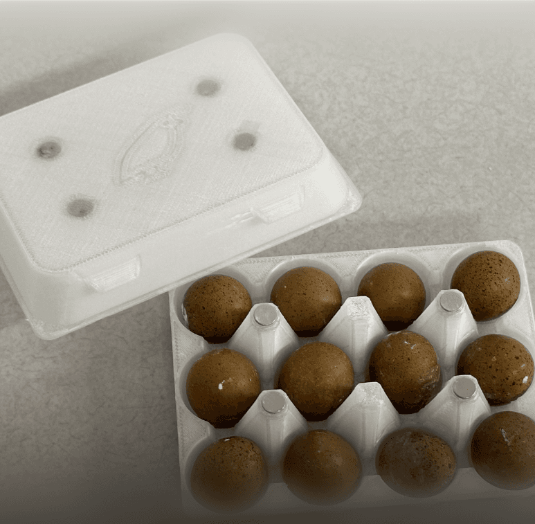 Button Quail Egg Carton | 18 eggs 3d model