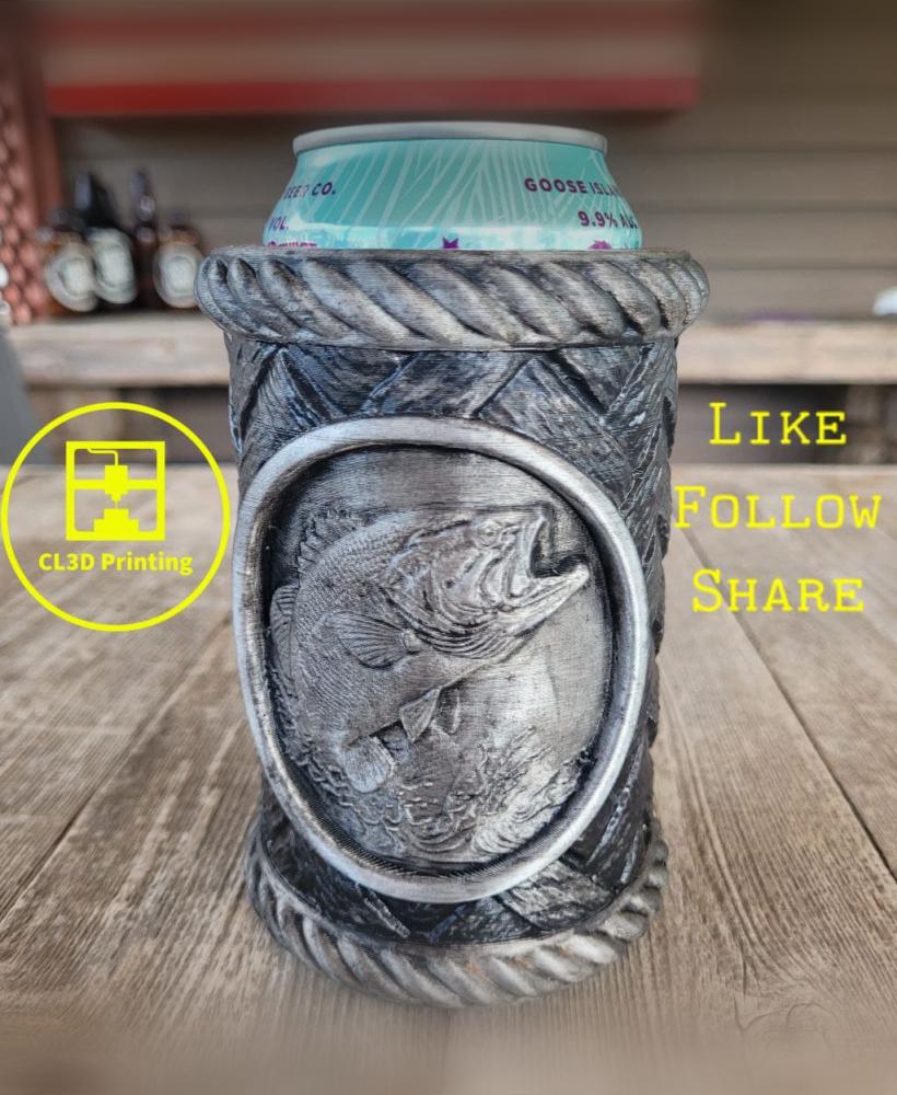 Woven Koozie with Fish Medallion 3d model