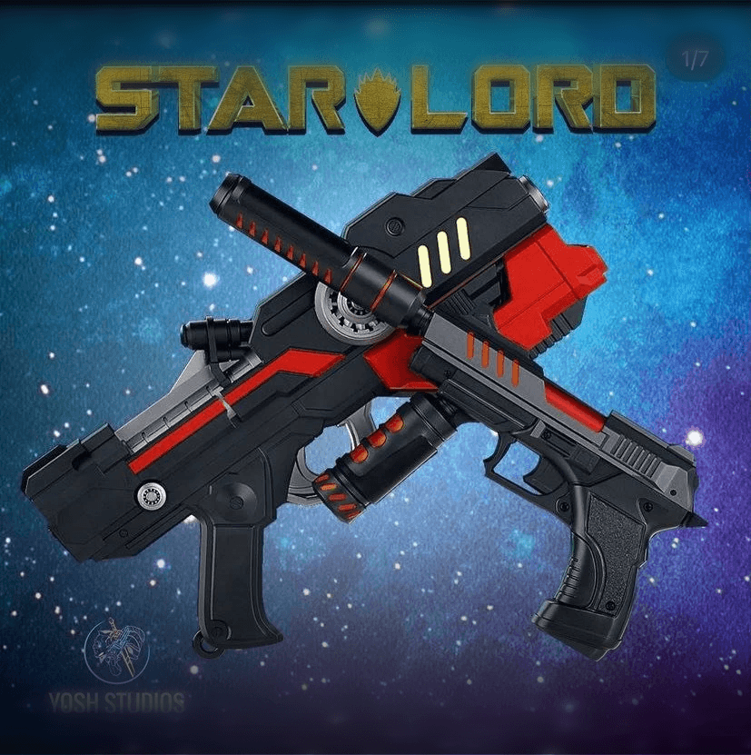 Comic Star Lord Guns 3d Print File STL 3d model