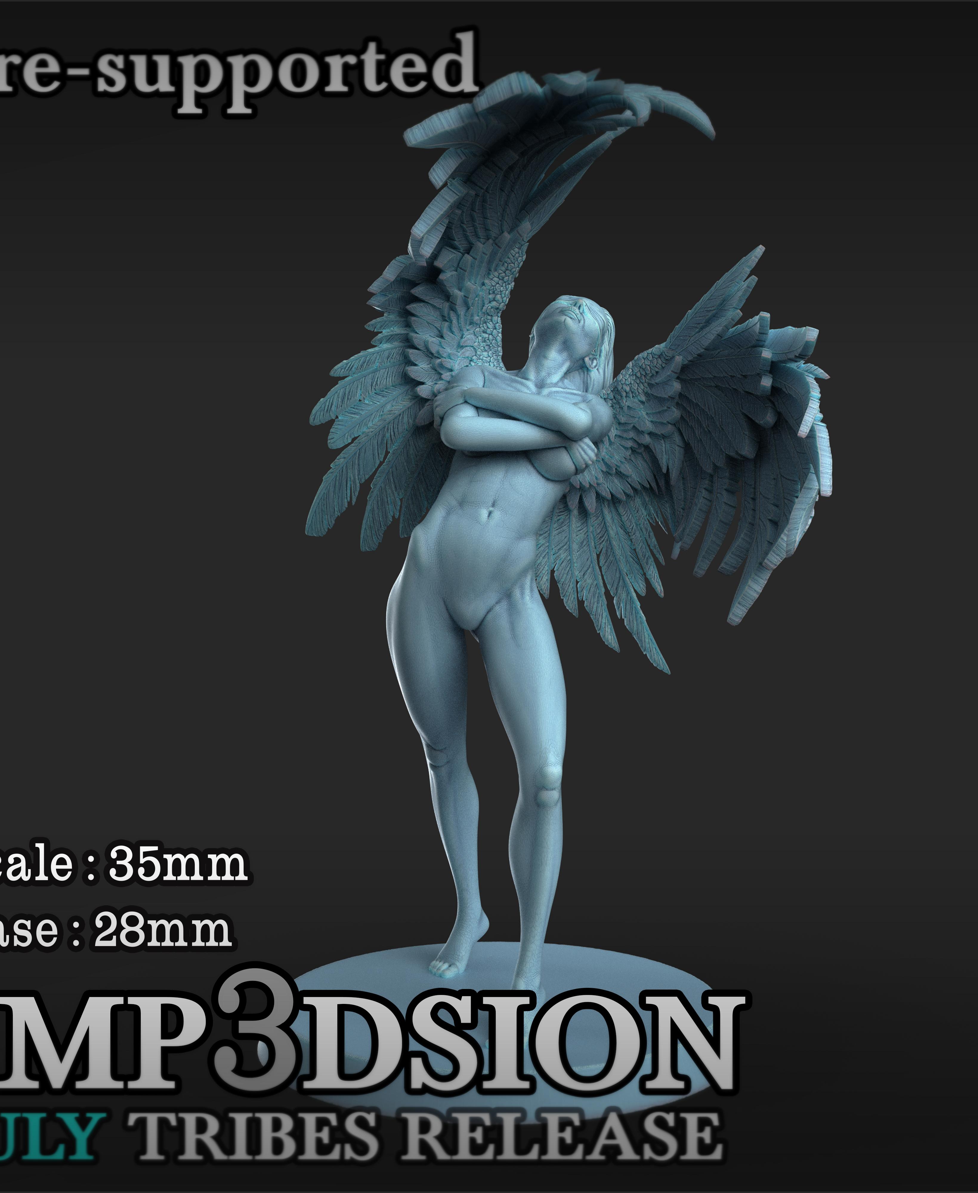 Holy lady winged model 3d model
