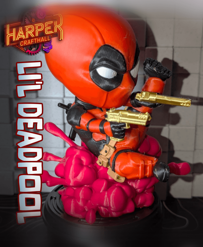 Li'l Deadpool - Multicolor - Collectable Fanart Figure 3d model