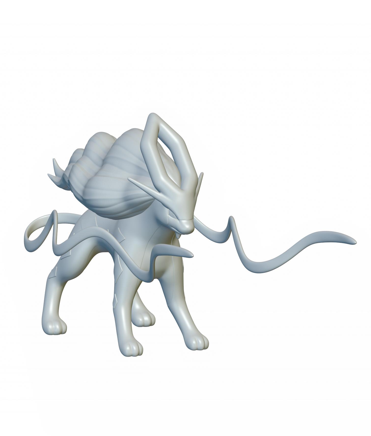 Pokemon Suicune #245 - Optimized for 3D Printing 3d model