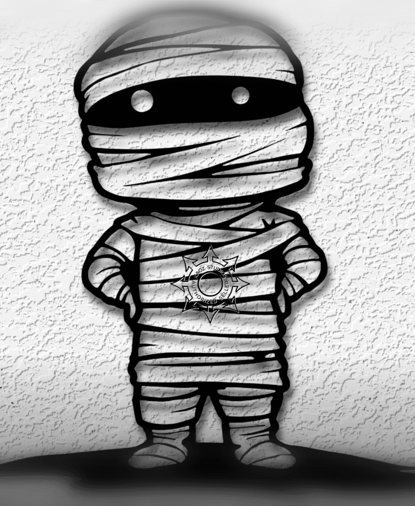 mummy kid wall art halloween decor 3d model