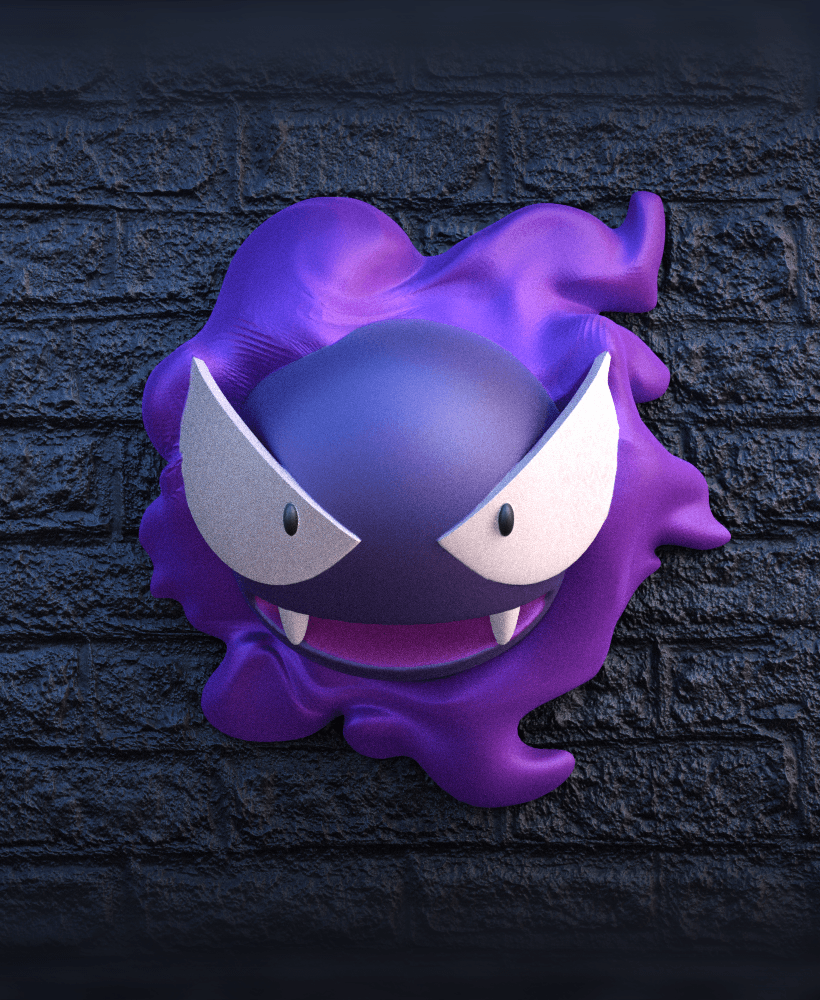 Gastly - Wall Mounted - Pokemon 3d model