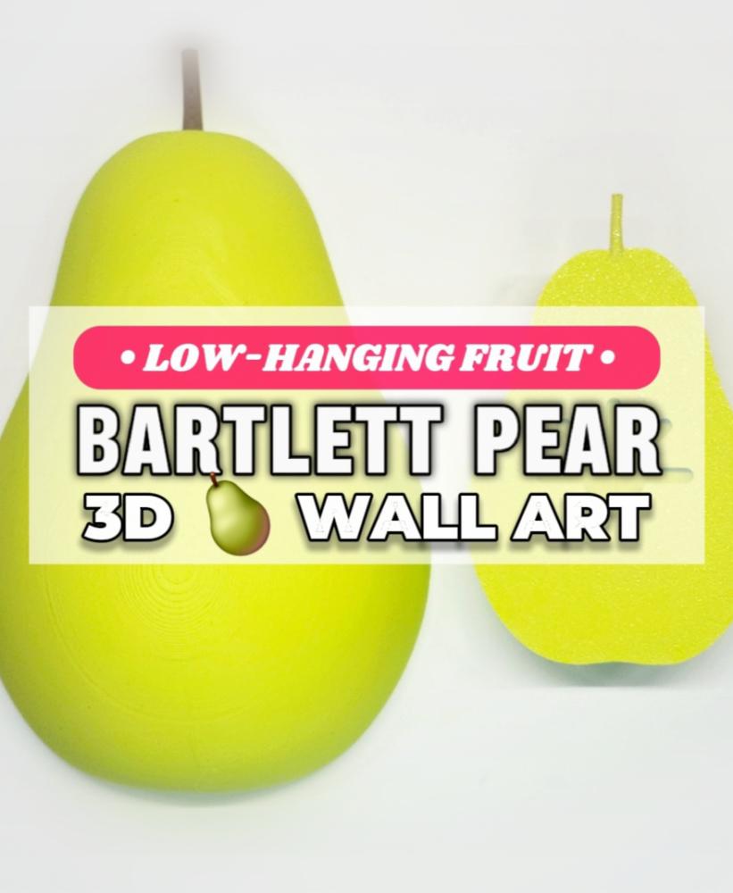 Jumbo Bartlett Pear Decorative Pop-Out 3D Wall Art :: The 'Low-Hanging Fruit' Collection 3d model