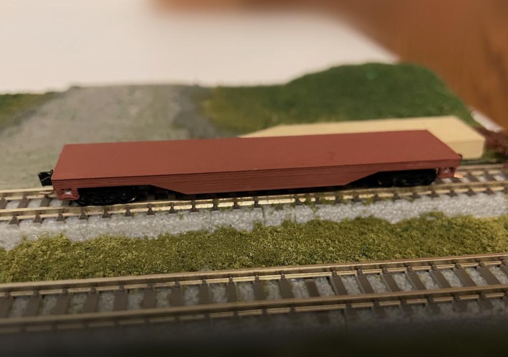 Z scale 50' flatcar 3d model