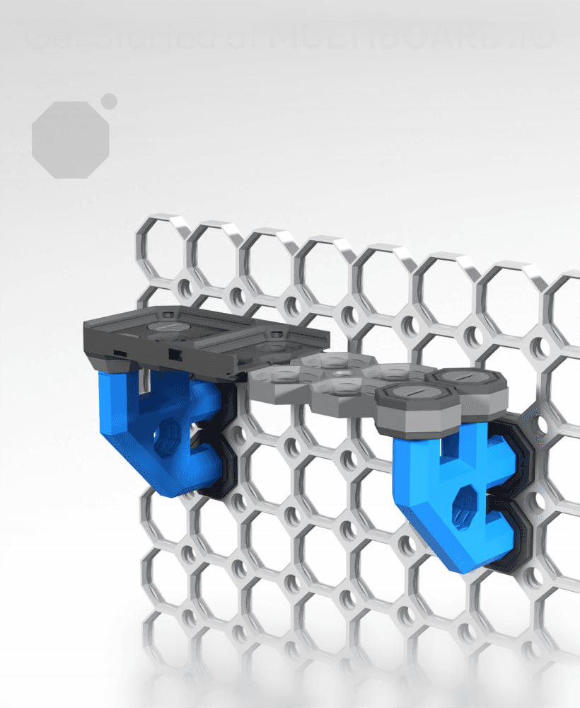 2x2 Bracket - Bolt-Locked Inserts 3d model