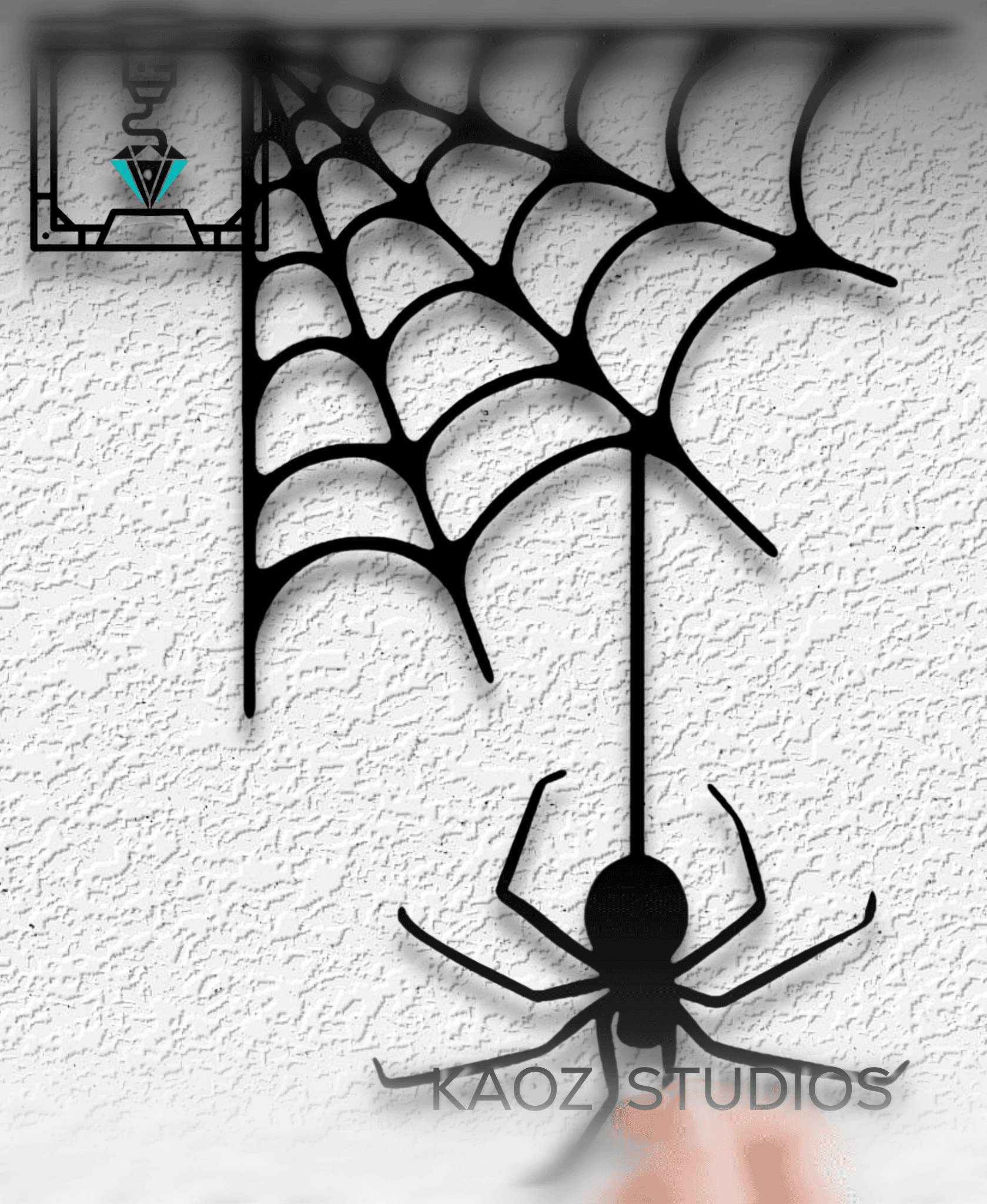 spiderweb wall art spider web wall decor halloween corner decoration 3d model