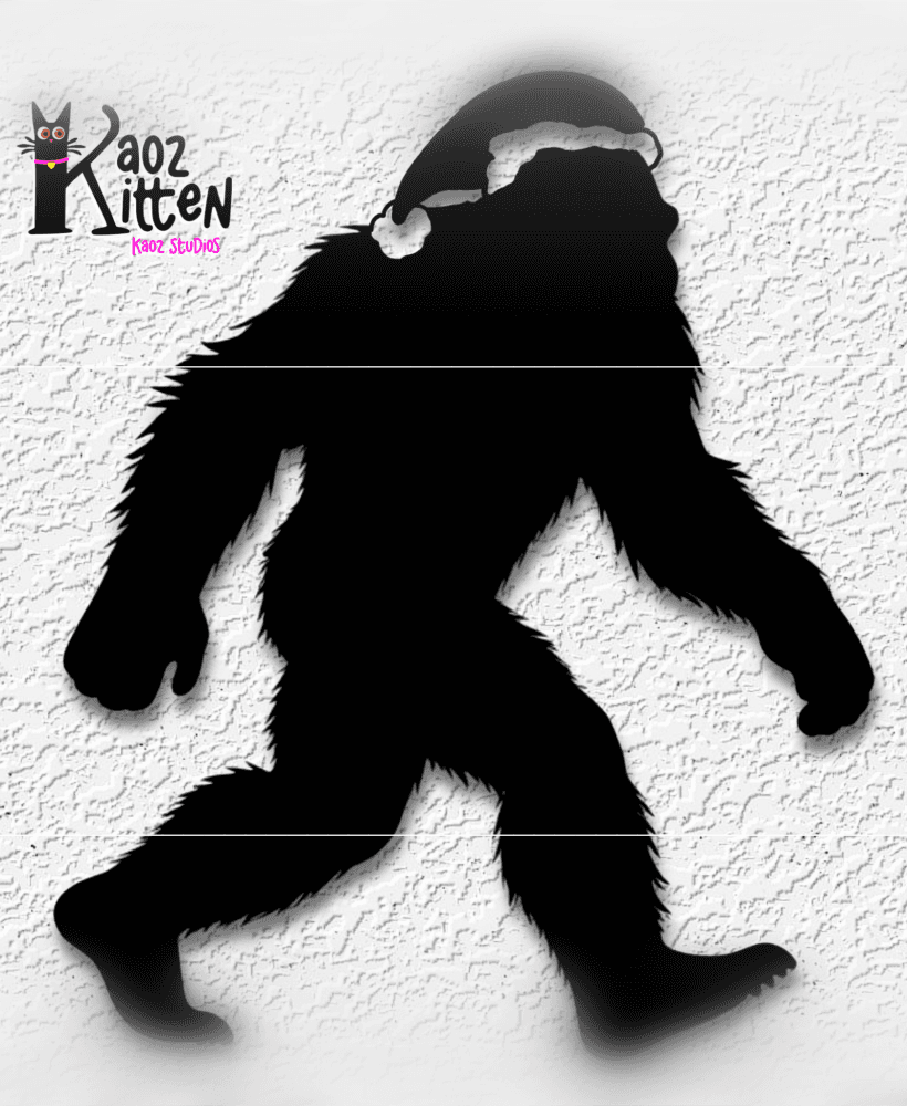 Santa Squatch wall art christmas bigfoot decor 3d model