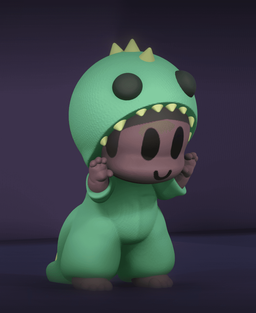 Chibi Dino Onesie! 3d model