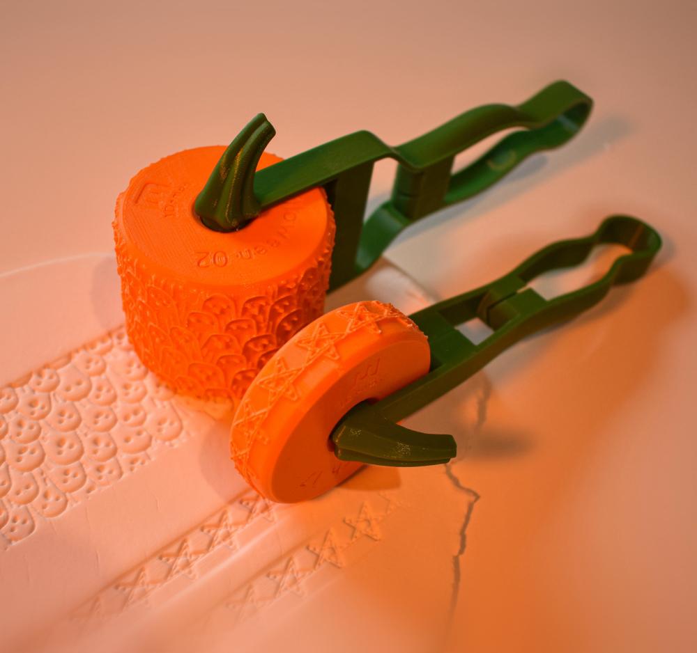 Pumpkin Handles for Texture Rollers and Stamp Wheels 3d model