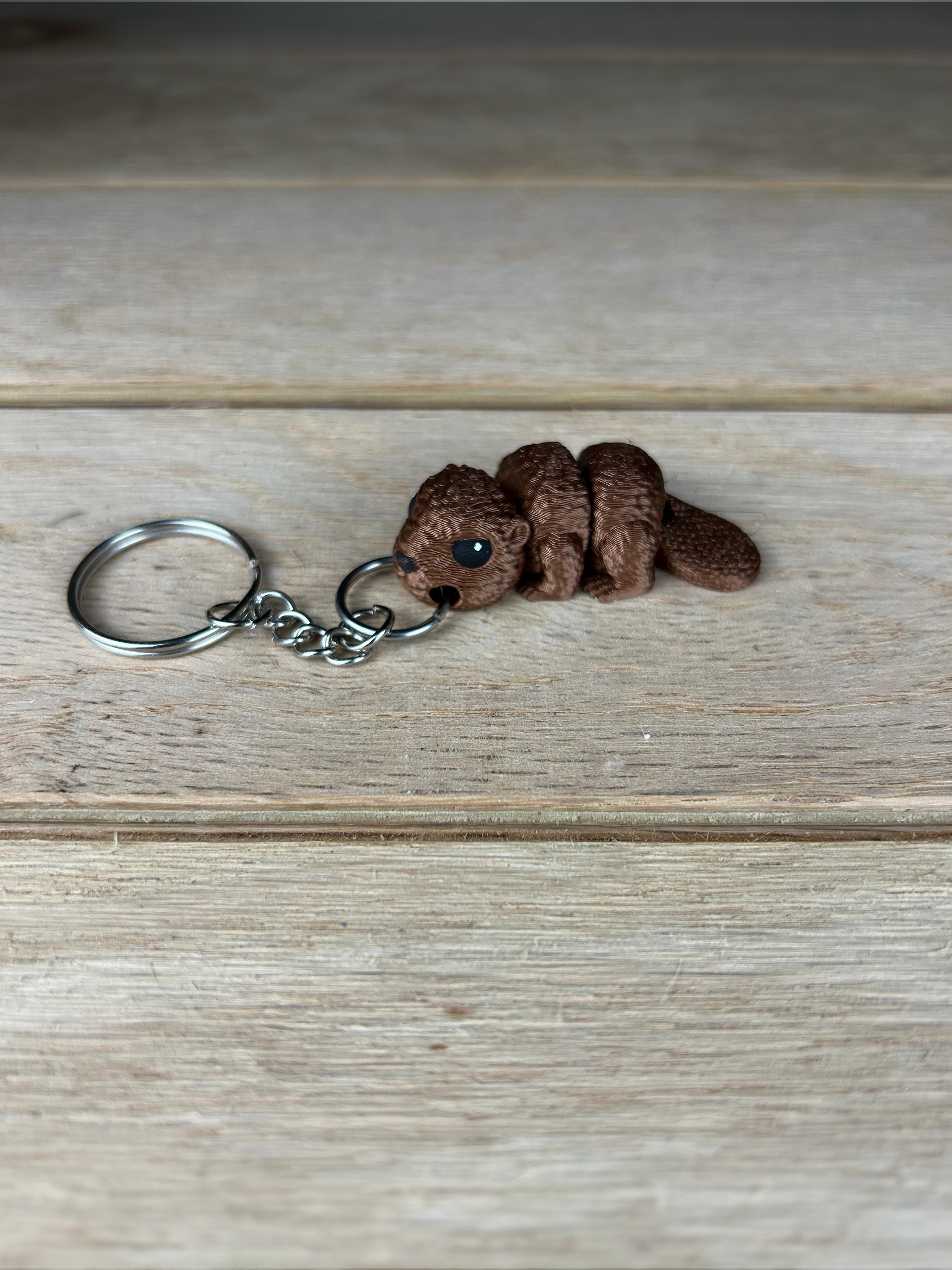 Baby Beaver Keychain 3d model