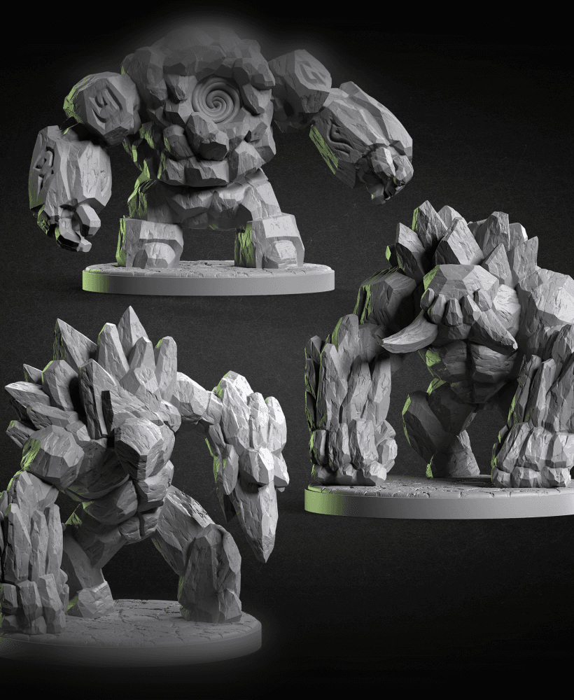 Stone Golems 3d model